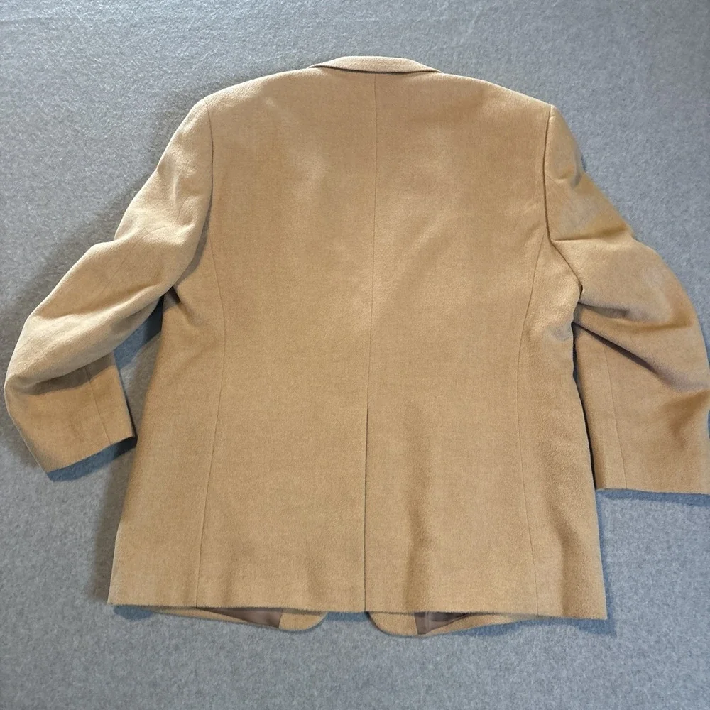 Chaps 100% Camel Hair‎ Beige Blazer Men's 46R RN-69456 Very Good Cond.